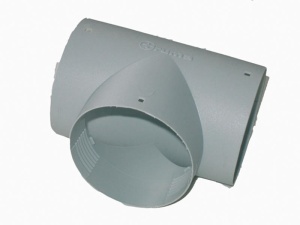 Piesa T ventilatie gri 65mm T-piesa gri 65 72mm