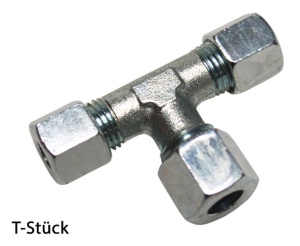 Racord cu surub in T 8mm x 2 iesiri de 10mm