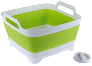 Chiuveta Camp4 cu scurgere in pardoseala 31,5x30x7 20cm - alb verde