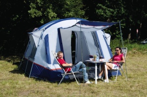 Copertina rulota cu fereastra panoramica in fata si podea, W350xD380cm inaltime: 220 190 cm