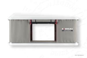 Cort de acoperis AUTOHOME 1.0 cu carcasa rigida Maggiolina Airlander Plus - tesatura gri - coaja alba - mare - Img 2