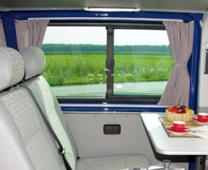 Set perdele VW T6 5 LR gri, translucid - Img 2