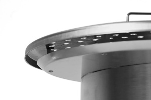 Vatră de foc din Inox 304 cu Stand, Husă de transport si Capac Inox – Ø50 cm - Img 6