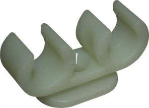 Clema de teava din plastic dubla pentru teava de 12 mm 5 bucati