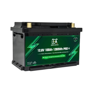 Idealakku Baterie litiu seria IA LiFePO4 12V 100Ah MINI PRO BMS inteligent cu Bluetooth Baterie pentru rulotă sub scaun cu încălzire - Img 5