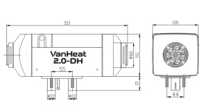 Încălzitor auxiliar Carbest VanHeat 2.0-DH Diesel - 2 kW Încălzitor auxiliar puternic de 12V pentru mașini compacte, autoutilitare și autorulote mai mici - Img 3