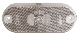 Indicator luminos LED, 12V, 0,6W, clar, cablu de 100 mm, terminal cu lama IP67
