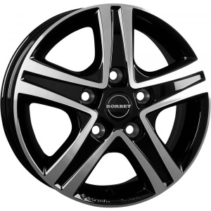 Janta din aluminiu Korbet, 6x16 , negru lucios, pentru Fiat Ducato X250 X290