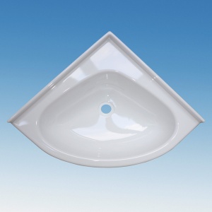Lavoar mini de colț 345x345mm alb Lavoar de colț mini oval, alb