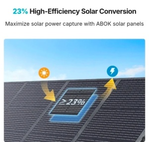 Panou solar portabil ABOK CFR200, 200W, Pliabil in 4 bucati, IP68 - Img 6