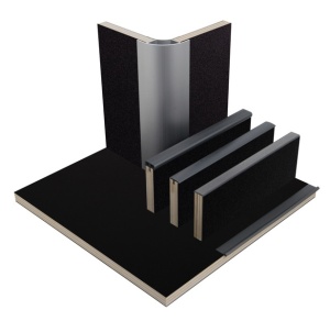 Placa de mobilier negru mat - laminat HPL