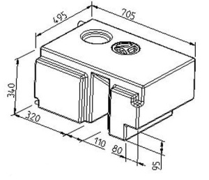 Rezervor de apa dulce Ford Transit din 2000, 100 litri