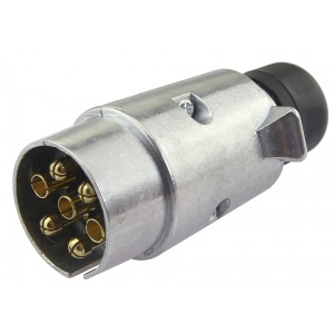 Stecher electric remorca, Fisa cu 7 pini, 12V, Auto, carcasa metal