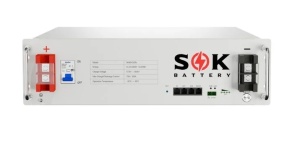 ACUMULATOR LIFEPO4 SOK SK48V100N, 51.2V/100AH, BMS100A, BLUETOOTH + AUTO-INCALZIRE, 5.12KWH