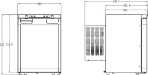 Frigider cu compresor încorporat LR40L cu unitate compresor mobilă - 35,8 l Balamaua ușii poate fi montată pe stânga sau pe dreapta - Img 10