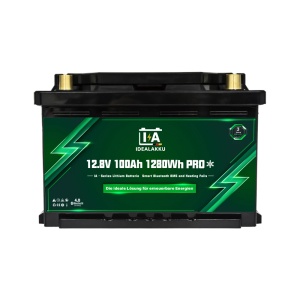 Idealakku Baterie litiu seria IA LiFePO4 12V 100Ah MINI PRO BMS inteligent cu Bluetooth Baterie pentru rulotă sub scaun cu încălzire - Img 2