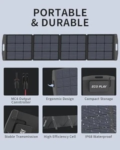 Panou solar portabil EP200, 200W, Pliabil in 4 bucati, IP67 - Img 4