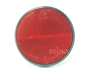 Reflector rotund 72mm rosu autoadeziv (1 bucata)