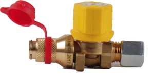 Supapa de cuplare ramificata scurta cu flansa, cuplaj RVS8 x conectabil