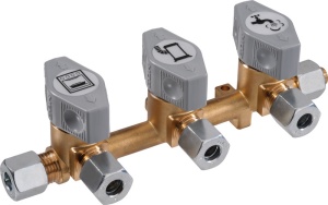 Supapa de inchidere rapida cu 3 cai pentru conducta de gaz de 8 mm