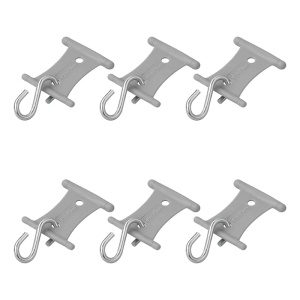 Suport cu carlig in forma de S pentru sina de cort 5 6 mm si 7 8 mm - set de 6 bucati