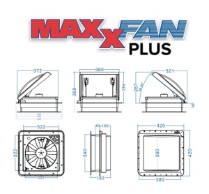Trapa 40×40 cu ventilator 12V MaxxFan Plus - Img 6