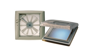 Trapa de acoperis Omni-Vent cu ventilator de 12 volti 40x40 alb - Img 3