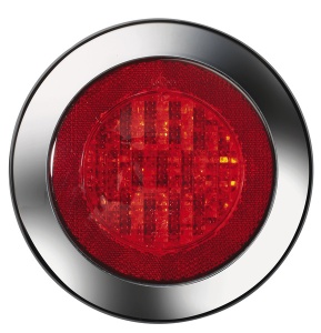 Tub de ceata LED cu reflector, cablu 12V 4W rosu IP67 500 mm