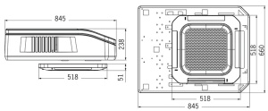Aer condiționat de plafon de 12V E-MOTION - Negru NOU Aparat de aer condiționat SR-MECair E-Motion 12V, negru - Img 4