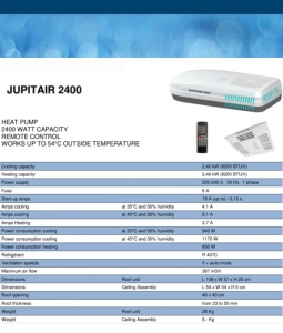 Aer conditionat plafon Jupitair 2400 cu pompa de caldura - Img 5