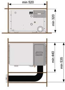 Boiler Alde Compact 3020 3kW cpl. cu semineu de perete si accesorii - Img 3