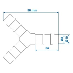 Conector furtun Y 10mm/SET DE 2 - Img 3