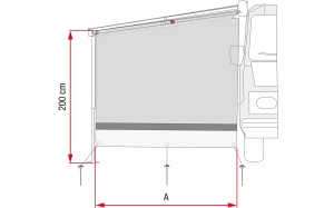 Fiamma Sun View atasament copertina perete lateral pentru F45 F65 F80 - Img 2