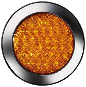 Indicator LED, 12V, 3 W galben IP67 500 mm cablu