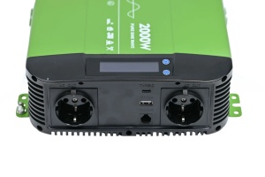 INVERTOR CU SINUS PUR 2000W, 12V/230V 50HZ, DISPLAY COMANDA CU CABLU 5 METRI, MODEL HK2000P - Img 4