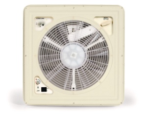 Trapa de acoperis cu manivela si ventilator de 12 volti + termostat 40x40cm