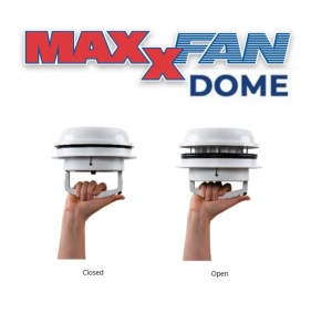 Ventilator 12 V cu LED MaxxFan Dome Plus – capac alb - Img 3