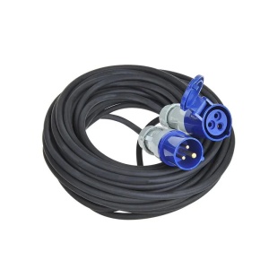 Cablu pentru curent cu prize CEE, manta de neopren, 20 m 16A, clasa de protectie IP44