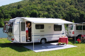 Copertina Fiamma Caravan Store, 193x180cm, albastru regal