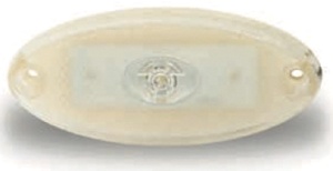 Indicator luminos LED, fata IP67, 12V, 1W, clar, cablu de 200 mm,