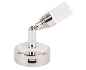 Lampa de citit cu LED 12V 1W cu comutator basculant USB +