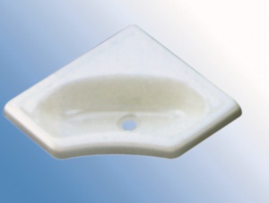 Lavoar de colt mini 345x345x116mm, alb