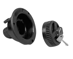 Priza ext. de umplere scurta, negru, 40mm