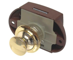 Push lock - incuietoare pentru mobilier auriu