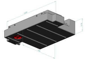 Rezervor de apa uzata de 100 L pentru MB Sprinter, VW Crafter si MAN TGE din 2017