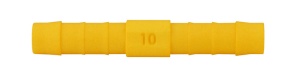 Conector drept pentru furtun de 10 mm, 2 buc. Alb/galben Conectori drepți, 2 buc., alb/galben, pentru furtun de 10 mm