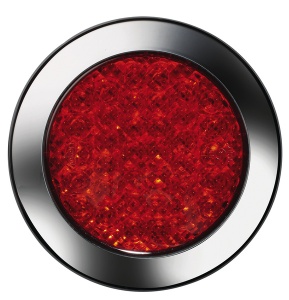 Far de ceata LED 12V 4W, IP67 rosu, cablu 500mm