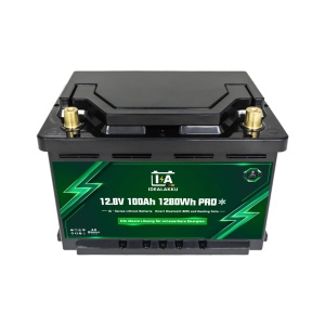 Idealakku Baterie litiu seria IA LiFePO4 12V 100Ah MINI PRO BMS inteligent cu Bluetooth Baterie pentru rulotă sub scaun cu încălzire - Img 3