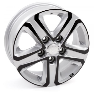 Janta din aluminiu Goldschmitt, 6,5x16 , argintiu-negru lucios, pentru Fiat Ducato Maxi