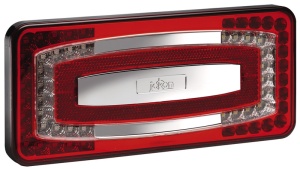Lumina multifunctionala LED, 9-32V, cablu rosu de 500 mm, IP67